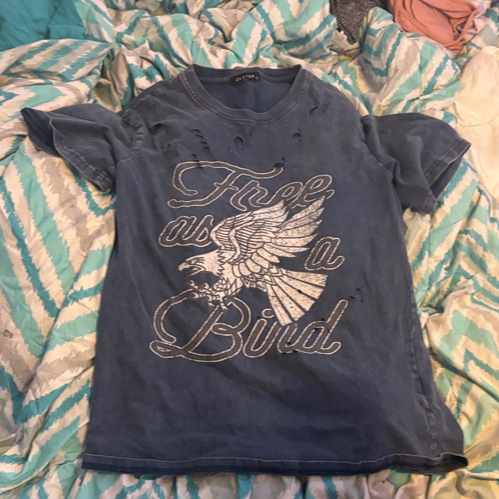Stylish Blue Graphic Tee for Women